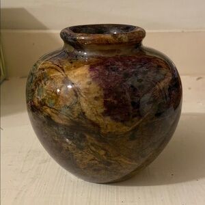 Chinese Seven Color Serpentine Jade Vase
